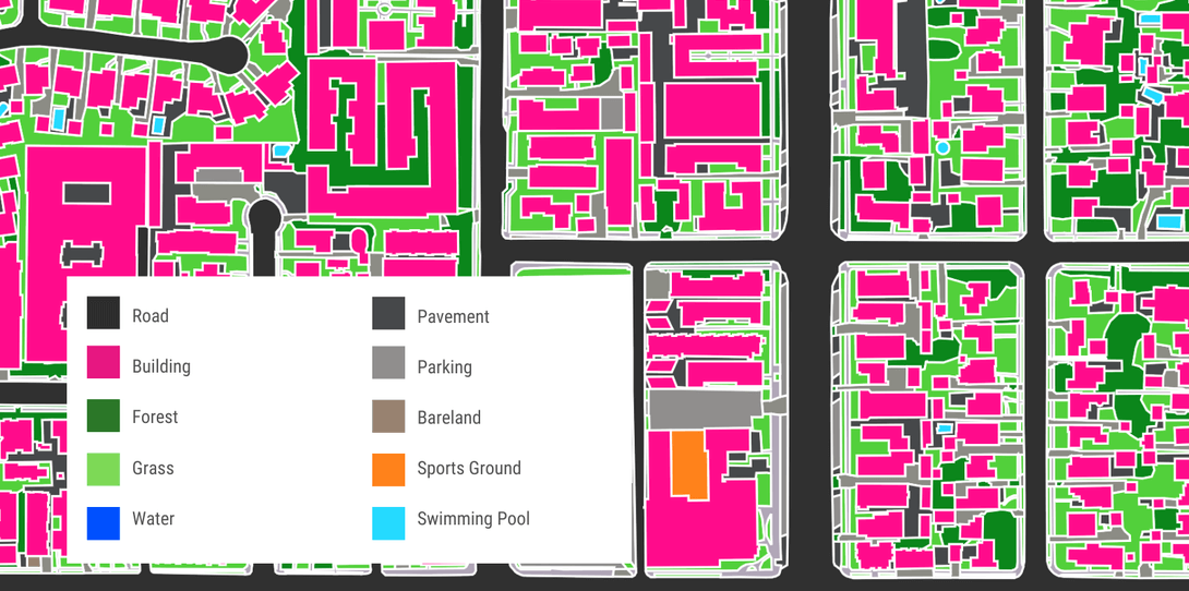 A sample of comprehensive land cover data in Los Angeles, California